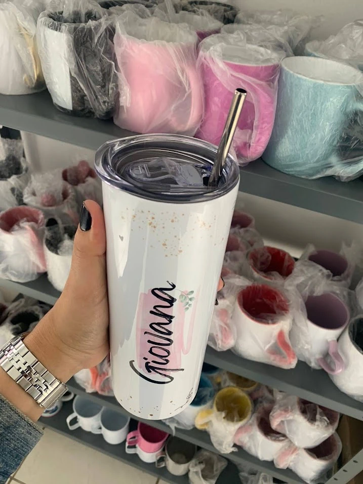 Copo Térmico com Canudo Personalizado