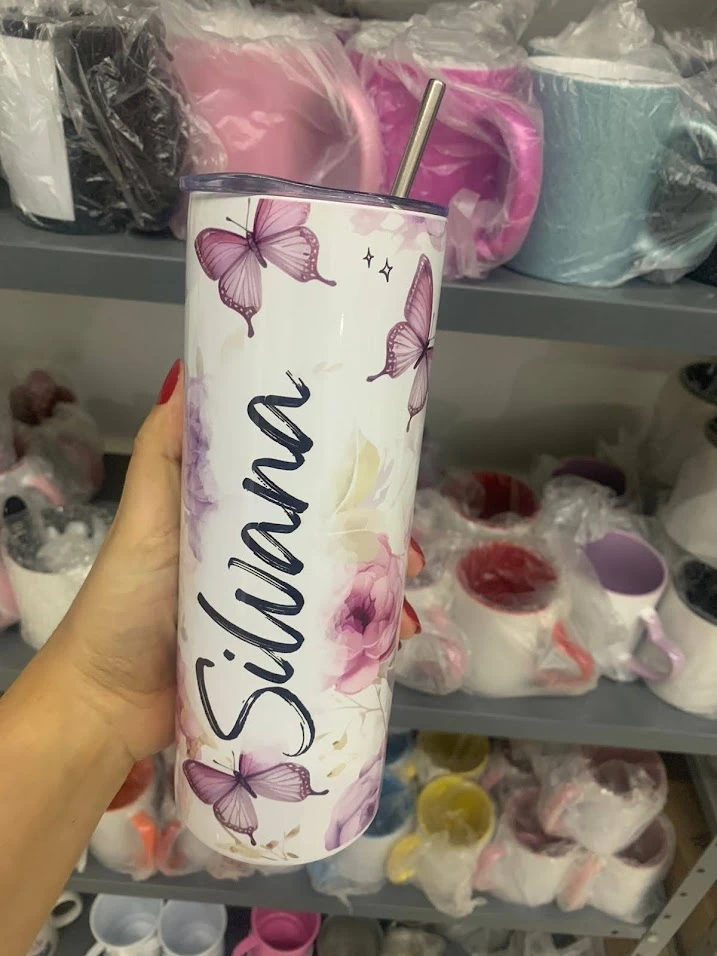 Copo Térmico com Canudo Personalizado