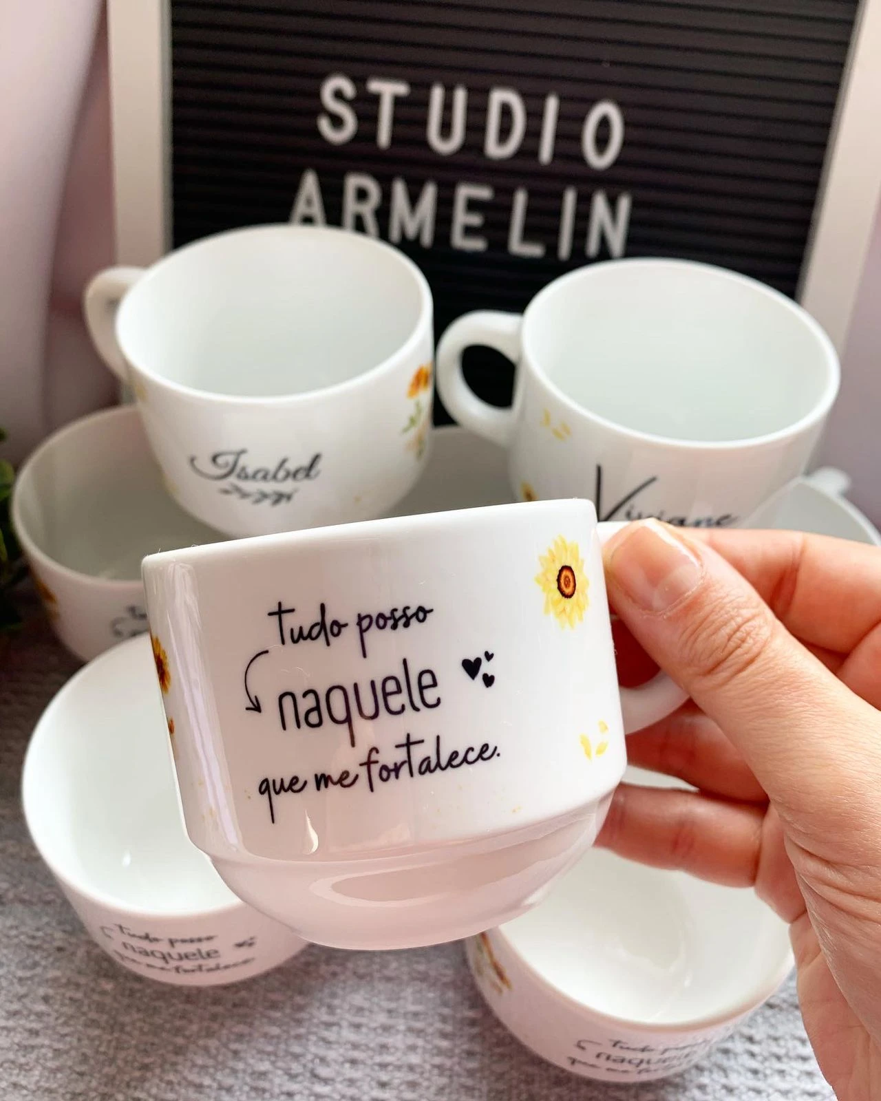 Xícara de Cerâmica com Frase