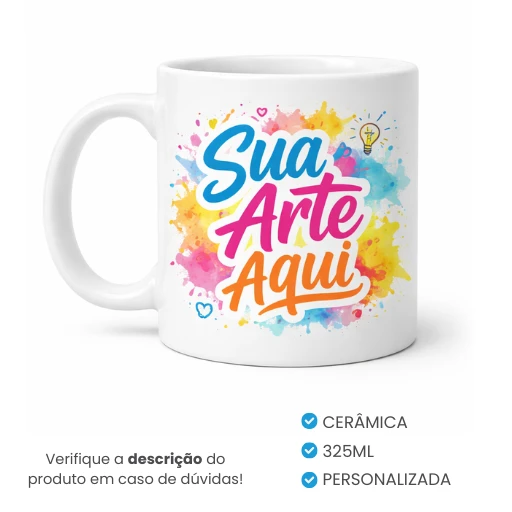 Caneca de Cerâmica Tradicional Personalizada