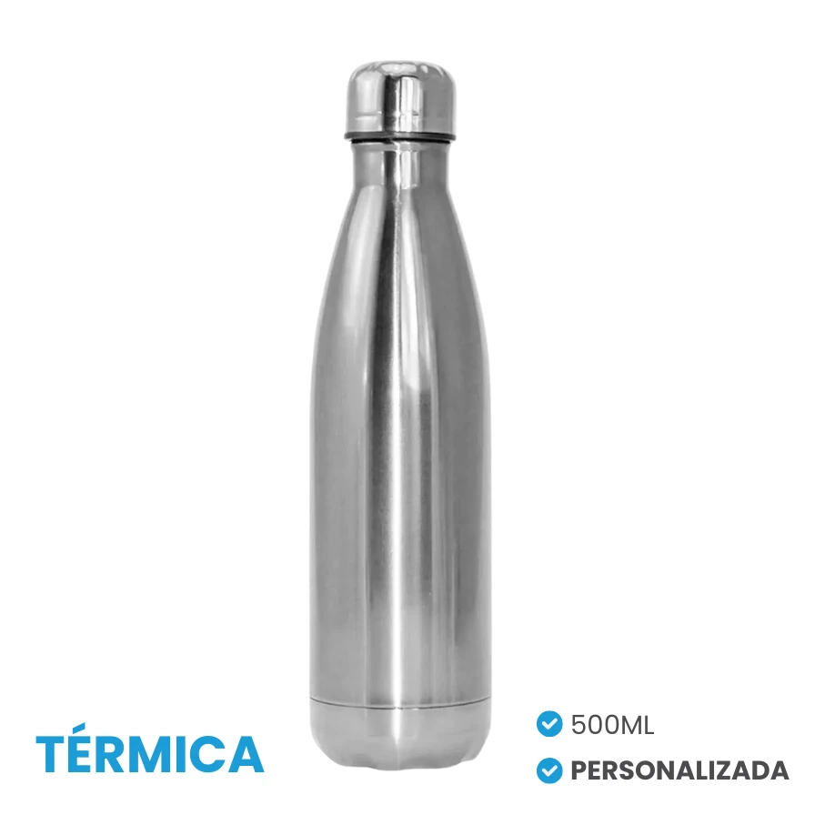 Garrafa Térmica Estilo Boliche 500ml Inox Personalizada