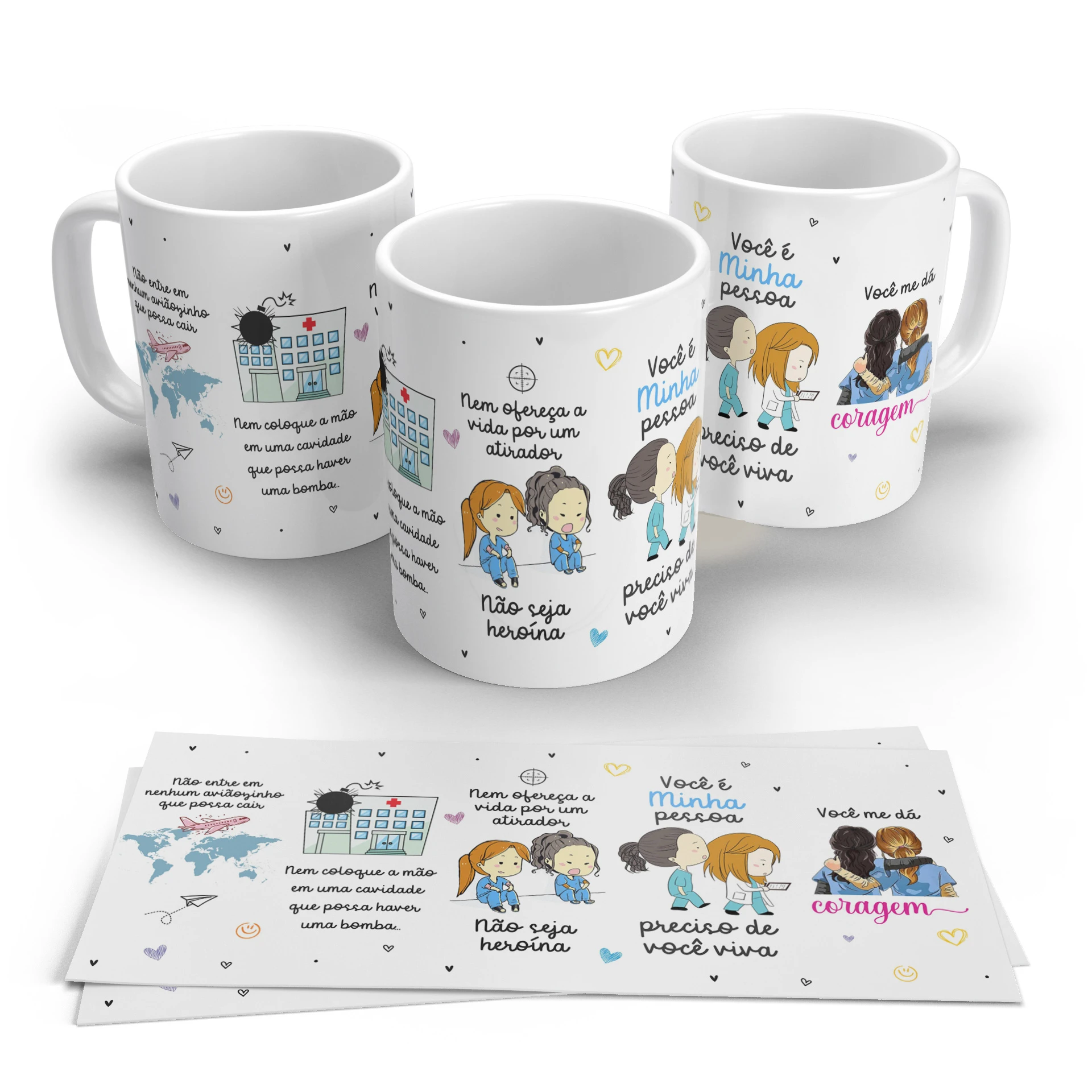 Arte Digital para Caneca Amizade "Você é minha pessoa" 