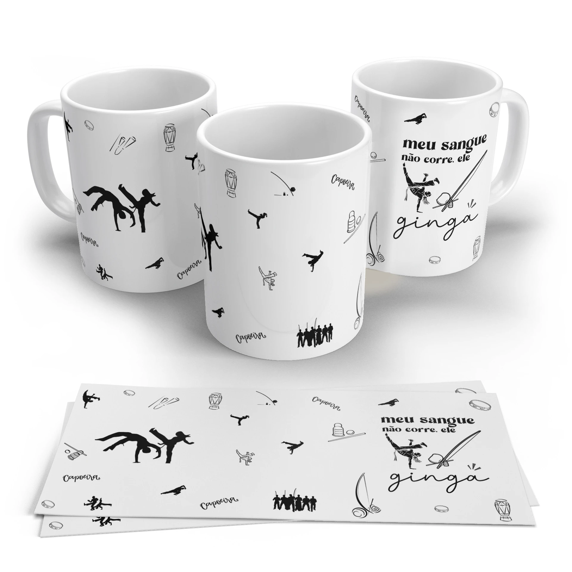 Arte Digital para Caneca Capoeira 